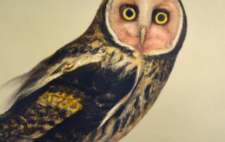 DALL·E - an owl 17th century style painting