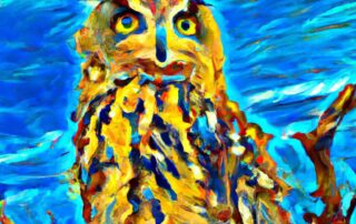 DALL·E - an owl vincent van gogh style painting